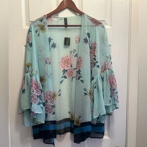 NWT- Lane Bryant Chiffon Floral Kimono